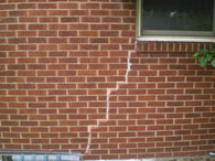 Cracked Brick on exterior of house