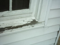 Damaged Window Frame found during home inspection